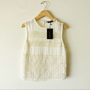 **NWT** Zara Crochet Sleeveless Top Cream Size S